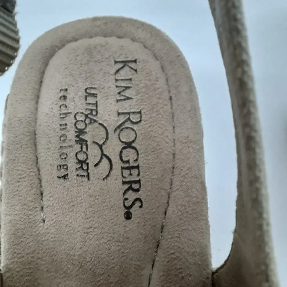 Kim Rogers Duann Espadrille Wedge Ultra Comfort Sandals Size 9,5 Great Condition